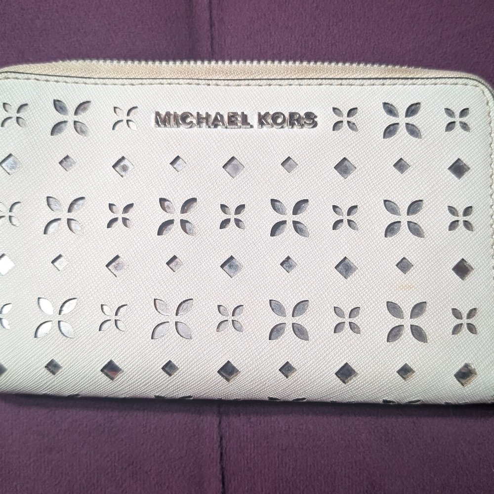 Michael Kors White Clutch